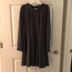 Gray Fit & Flare Dress
